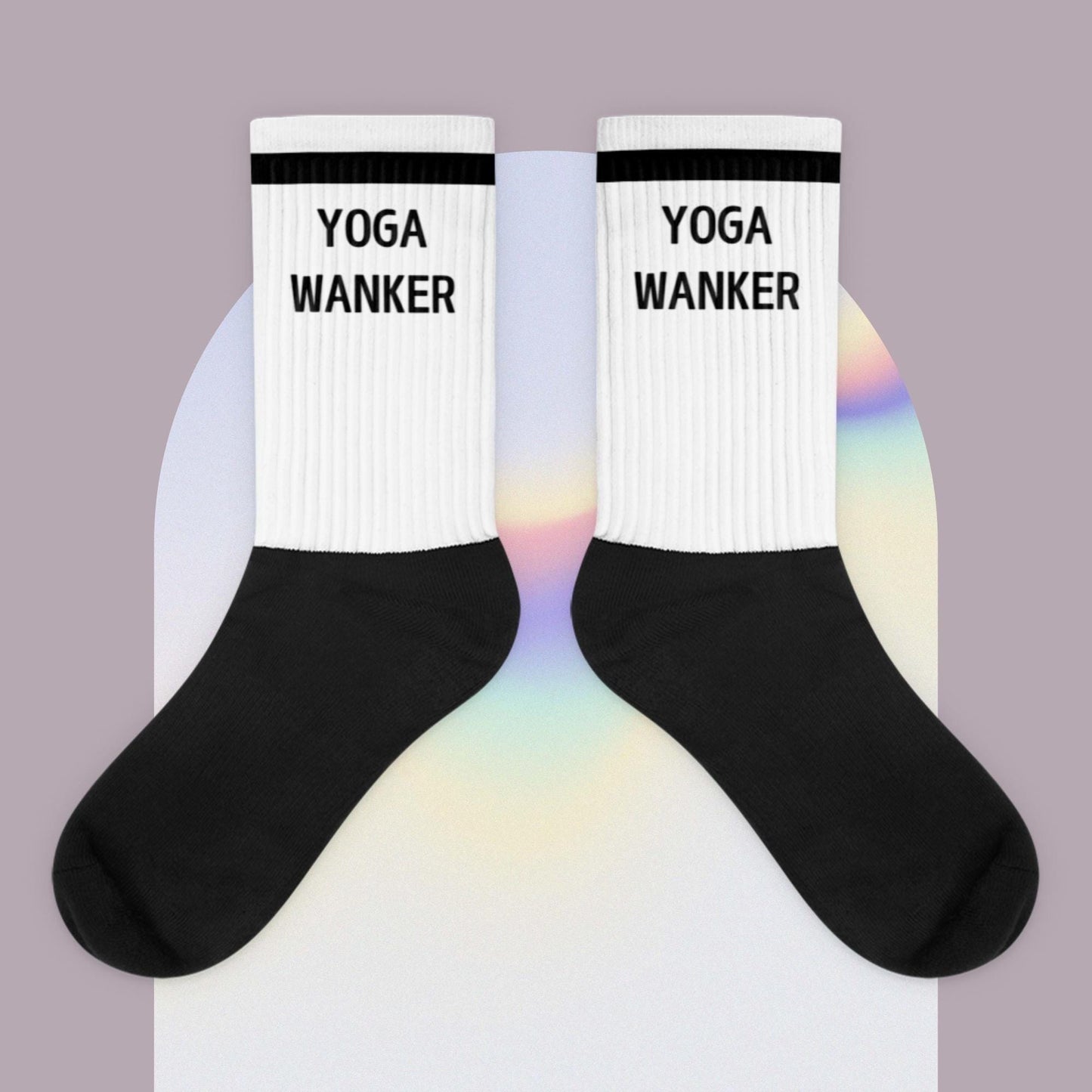 Wanker Socks, Funny Socks, Unisex Socks, Printed Socks, Novelty Socks, Novelty Gifts, Secret Santa Gifts, Yoga Wanker Socks