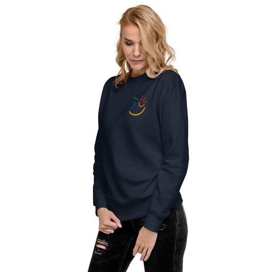 Smiling is Free Therapy - Embroidered Premium Sweatshirt