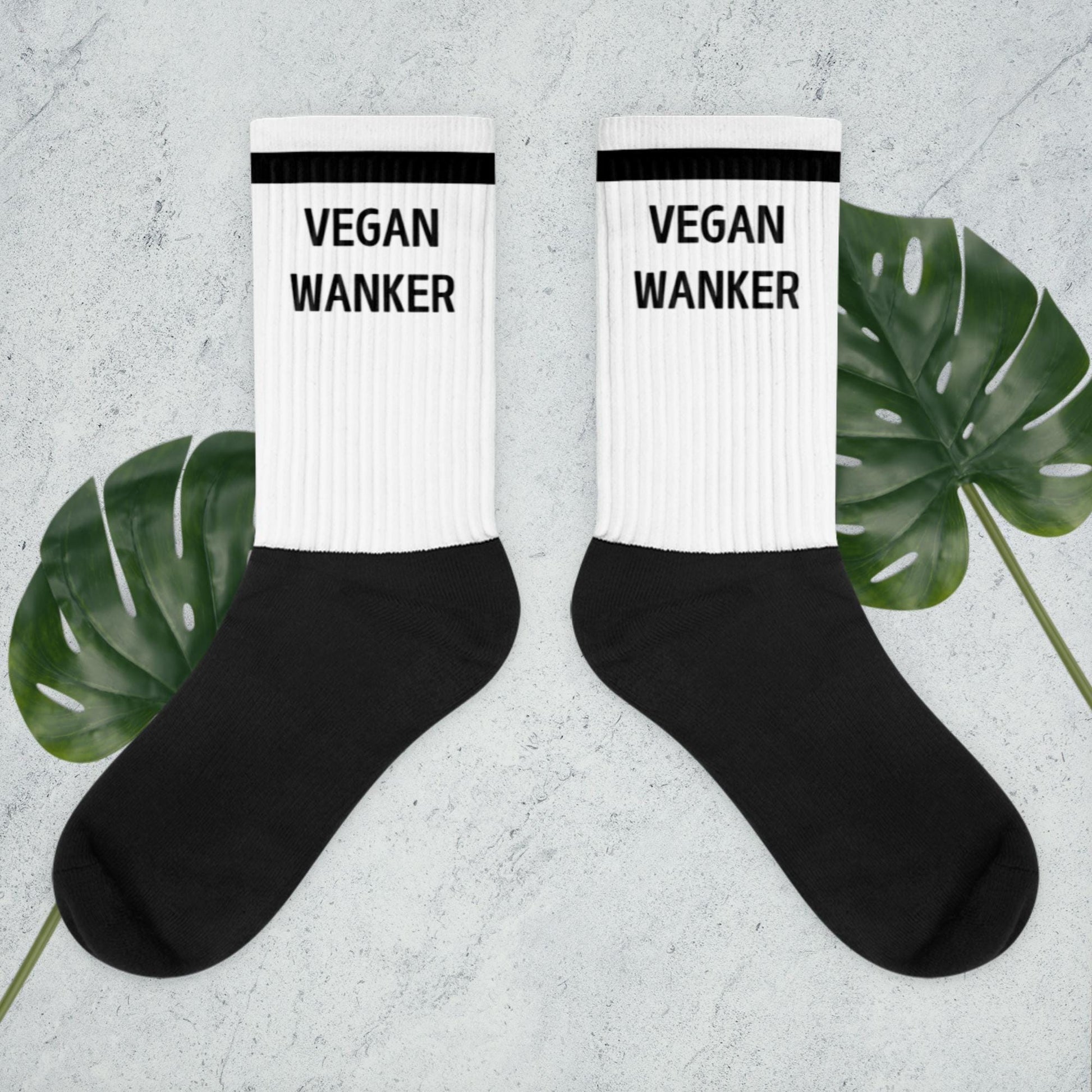 Wanker Socks, Funny Socks, Unisex Socks, Printed Socks, Novelty Socks, Novelty Gifts, Secret Santa Gifts, Vegan Wanker, Gifts for Vegan