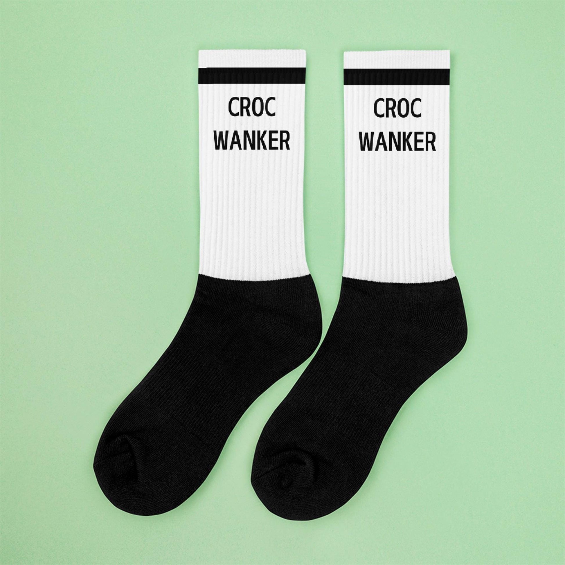 Wanker Socks, Funny Socks, Unisex Socks, Printed Socks, Novelty Socks, Novelty Gifts, Secret Santa Gifts, Croc Wanker Socks