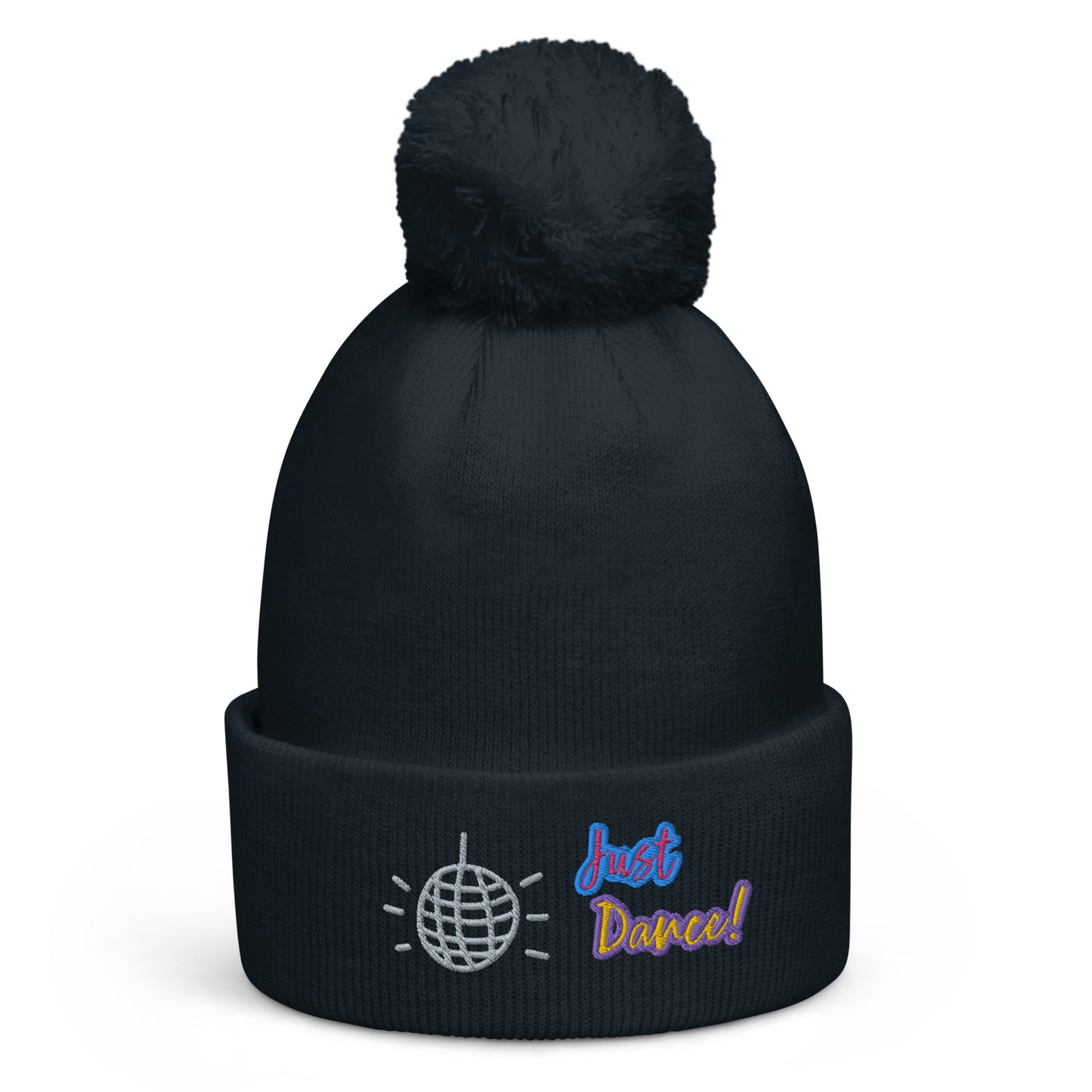 Just Dance Embroidered Pom Pom Beanie