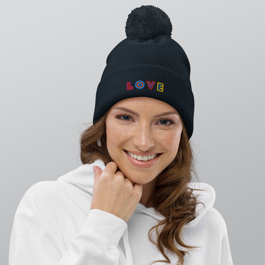 LOVE Pom Pom Beanie