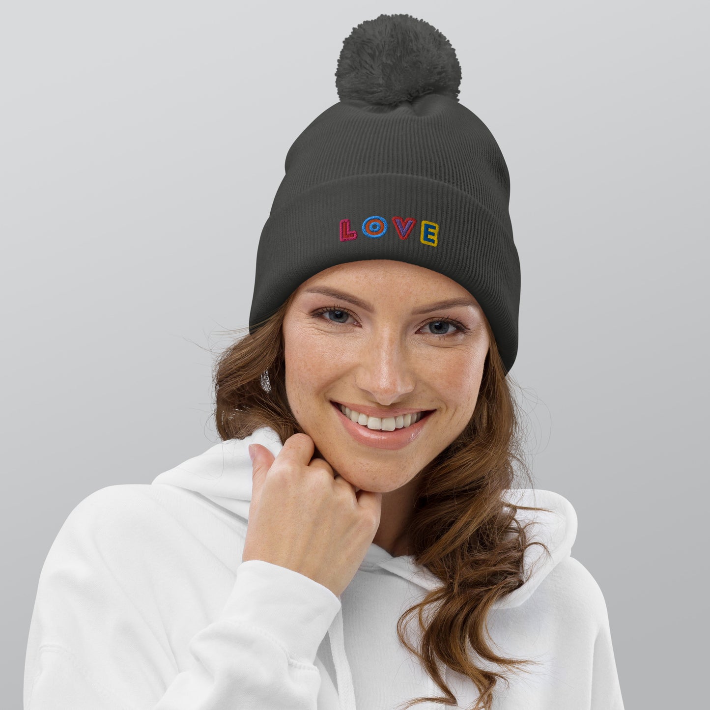 LOVE Pom Pom Beanie