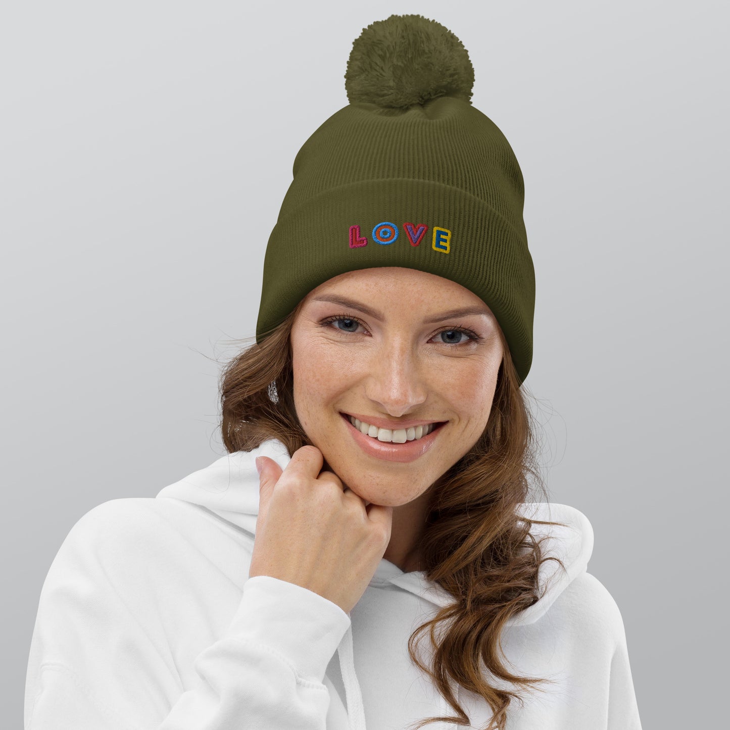 LOVE Pom Pom Beanie