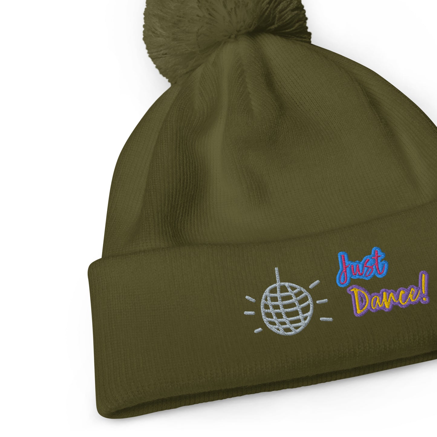 Just Dance Embroidered Pom Pom Beanie