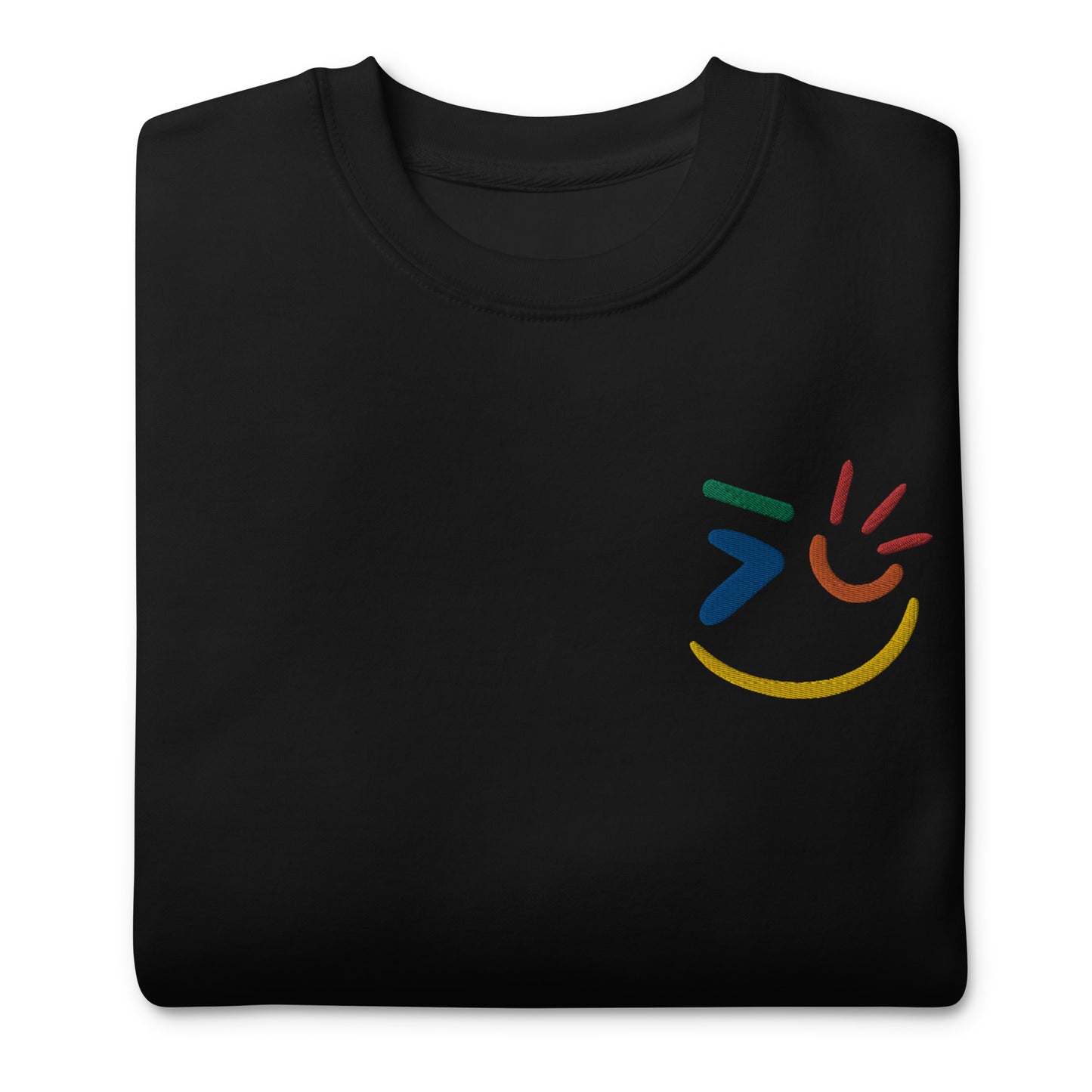 Smiling is Free Therapy - Embroidered Premium Sweatshirt