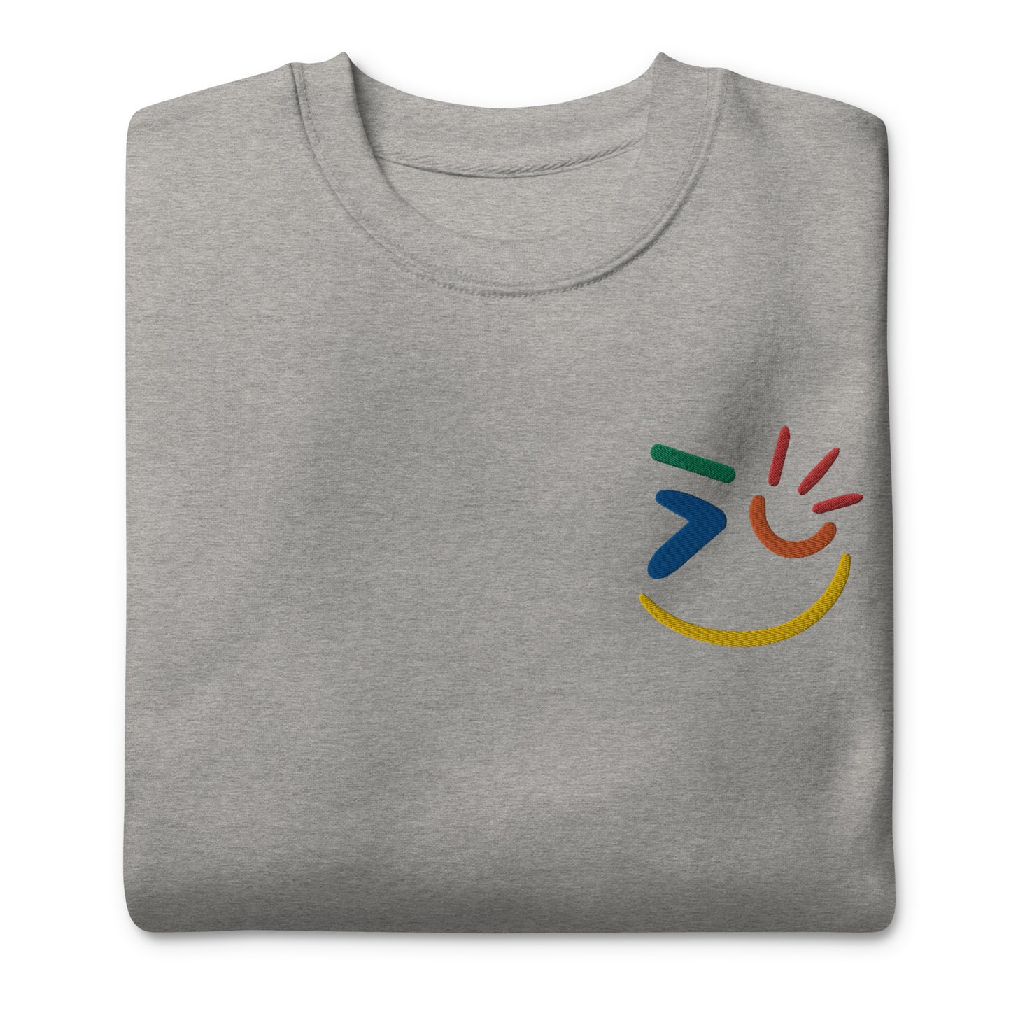 Smiling is Free Therapy - Embroidered Premium Sweatshirt