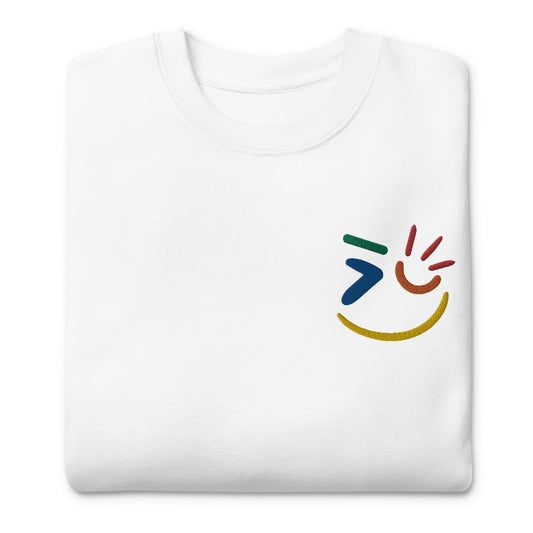 Smiling is Free Therapy - Embroidered Premium Sweatshirt