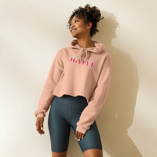 Effin Joyful - Christmas Cropped Ladies Hoodie